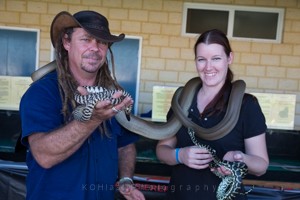 _S2Q1016 Gary Davies of West Aussie Reptiles and Michelle Marks from Western Reptile Rescue got together for a chat and a picture.